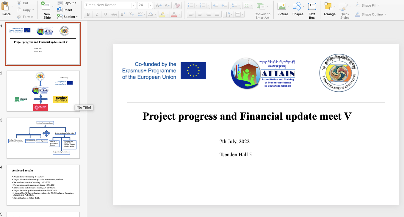 Project Progress & financial meet V.
