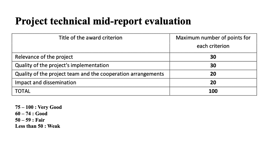 Project technical mid-report