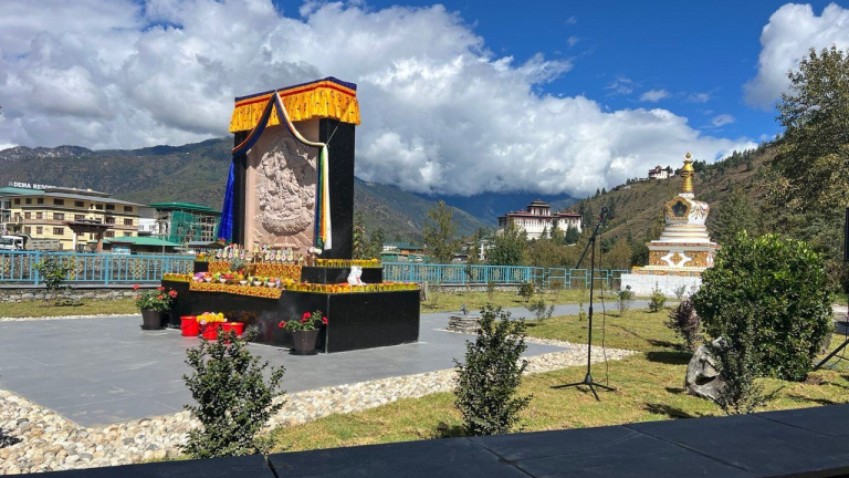 The Manjushree Grove of Harmony: A New Sandstone Mural in Paro College of Education.