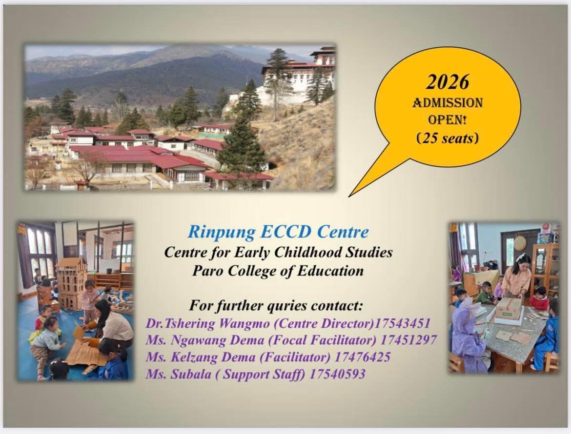 Rinpung ECCD 2026 Admission OPEN!